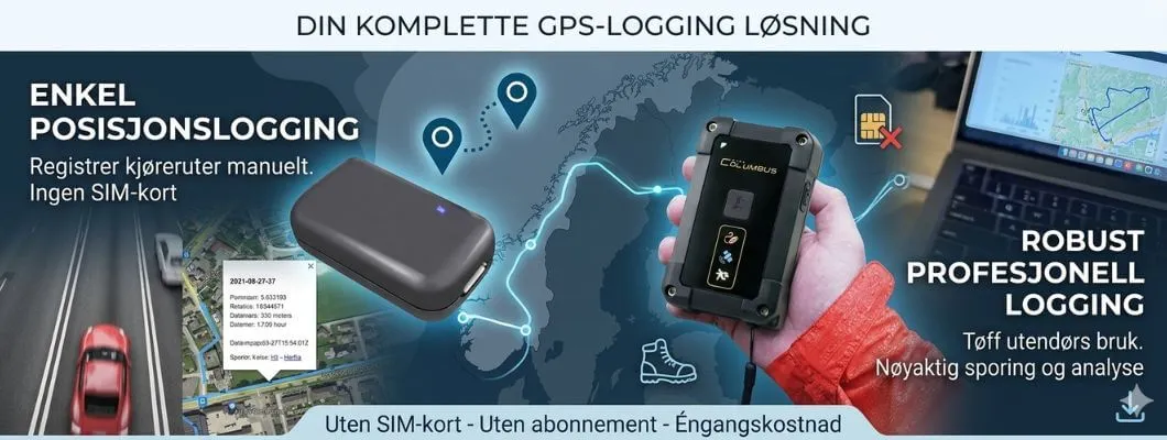GPS tracker uten abonnement: Guide til GPS-loggere uten SIM-kort