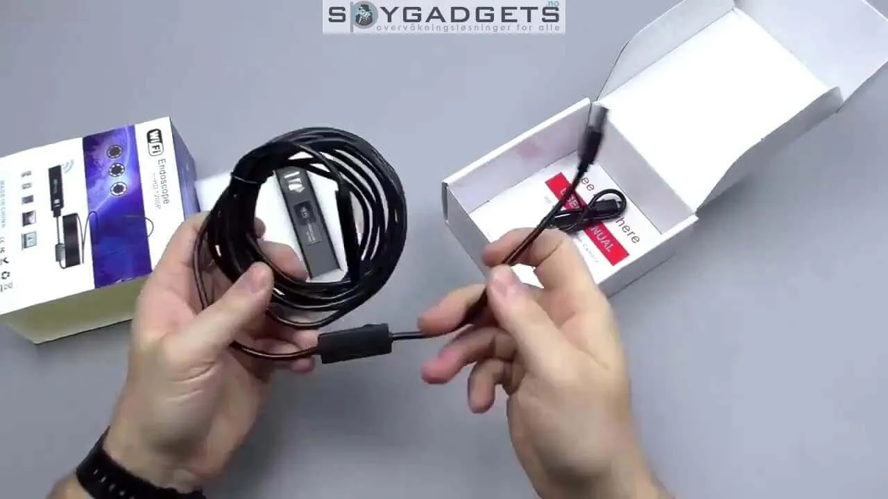 thumbnail for youtube videoen til produktpresentasjon på trådløst inspeksjonskamera