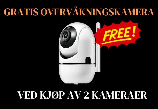 Gratis overvåkningskamera ved Kjøp av 2 spionkameraer