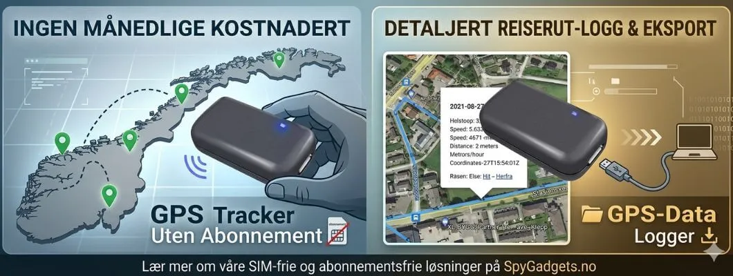 Mini GPS logger - GPS tracker uten abonnement